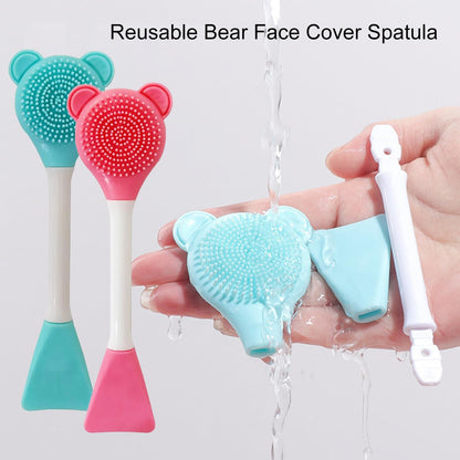 DOUBLE - HEAD SILICONE FACIAL MASKS APPLICATOR BRUSH - Lotshop.pk