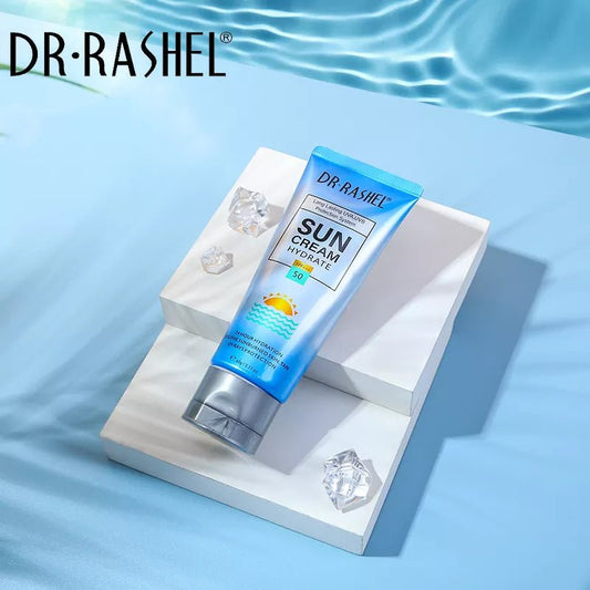 Dr Rashel SPF+++ 50 Hydrate & Whitening Sun Cream – 24H Moisture + UV Protection 💧☀️ - Lotshop.pk