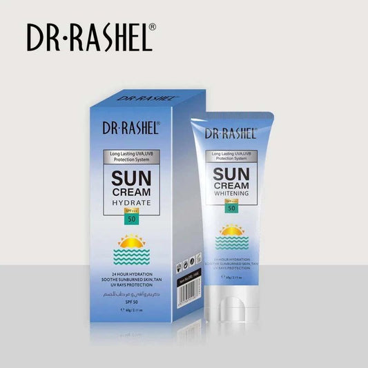 Dr Rashel SPF+++ 50 Hydrate & Whitening Sun Cream – 24H Moisture + UV Protection 💧☀️ - Lotshop.pk