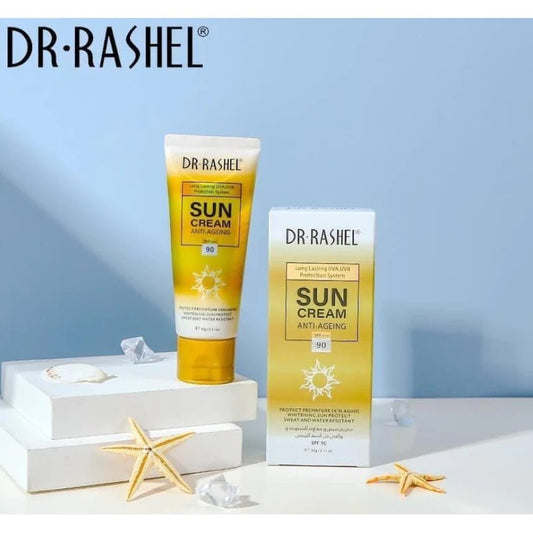 Dr Rashel Sun Cream Anti - Aging SPF+++ 90 – Ultimate Sun & Age Defense! ✨💛 - Lotshop.pk
