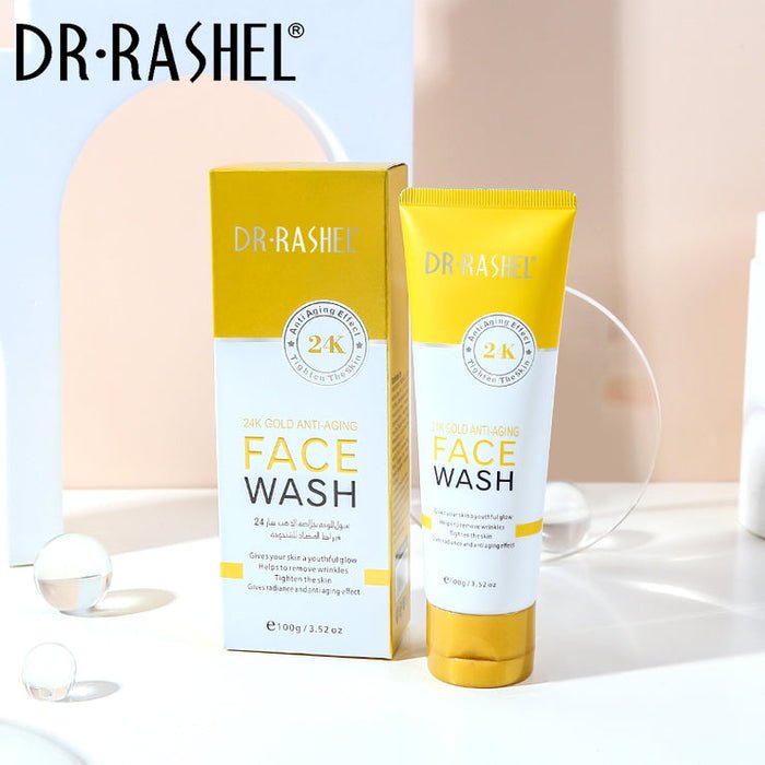 DR.RASHEL 24K Gold Anti Aging Face Wash 100g - Lotshop.pk