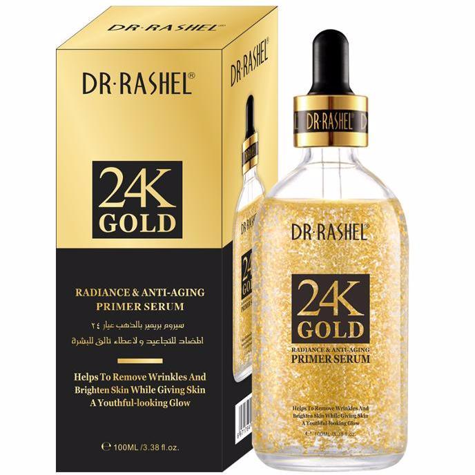 Dr.Rashel 24K Gold Radiance &amp; Anti Aging Primer Serum - 100ml - Lotshop.pk