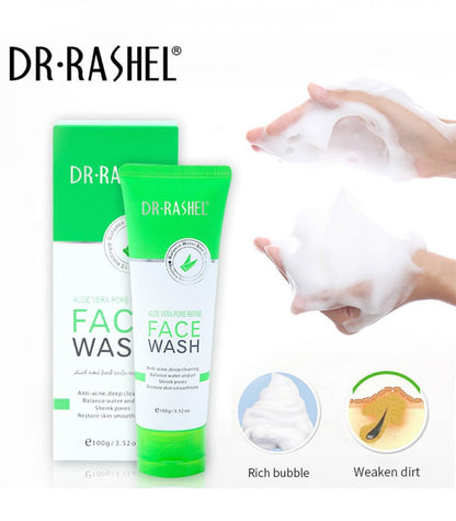 DR.RASHEL Aloe Vera Pore Refine FACE WASH 100g - Lotshop.pk