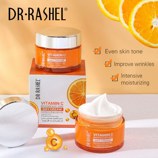 DR.RASHEL Vitamin C Brightening Day Cream 50g | Radiant & Youthful Skin - Lotshop.pk