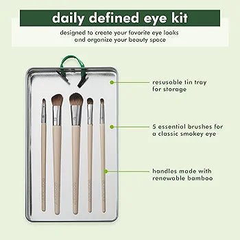 ECOTOOLS USA Daily Defined Eye Kit Brush Set – Professional Eye Makeup Brushes - Lotshop.pk