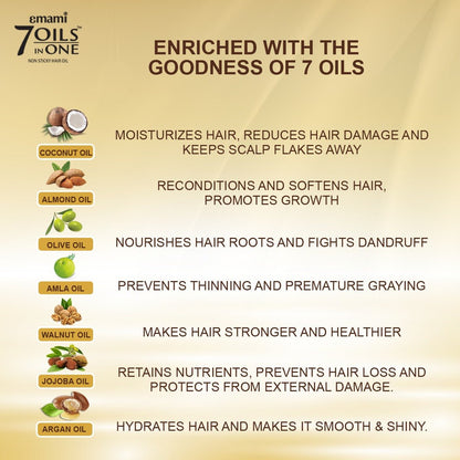 Emami 7 Oils in One Non - Sticky Hair Oil | Lotshop.pk - Lotshop.pk