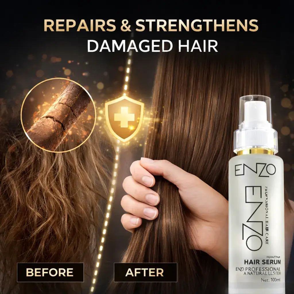 ENZO Keratin Hair Serum 100ml – Anti-Frizz Smoothing & Shine Hair Serum  