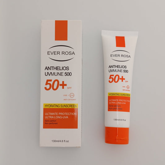 Ever Rosa Anthelios UVMUNE 500 SPF 50+ Hydrating Sunscreen – 130ml | UVA/UVB Shield - Lotshop.pk