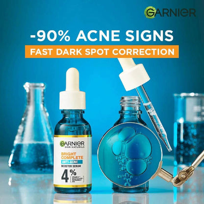 Garnier SkinActive Fast Clear Acne - Prone Skin Booster Serum with 4% Salicylic Acid + Vitamin C, 15ml - Lotshop.pk