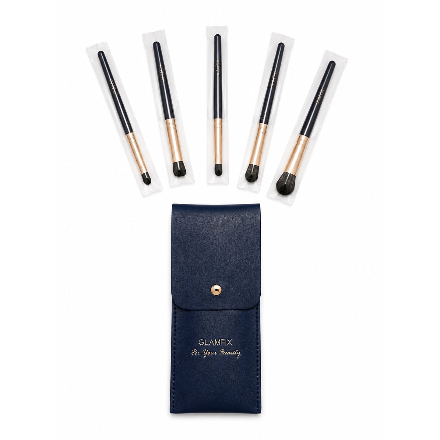 GLAMFIX 5-Piece Travel Makeup Brush Set with Premium Carry Case Pakistan