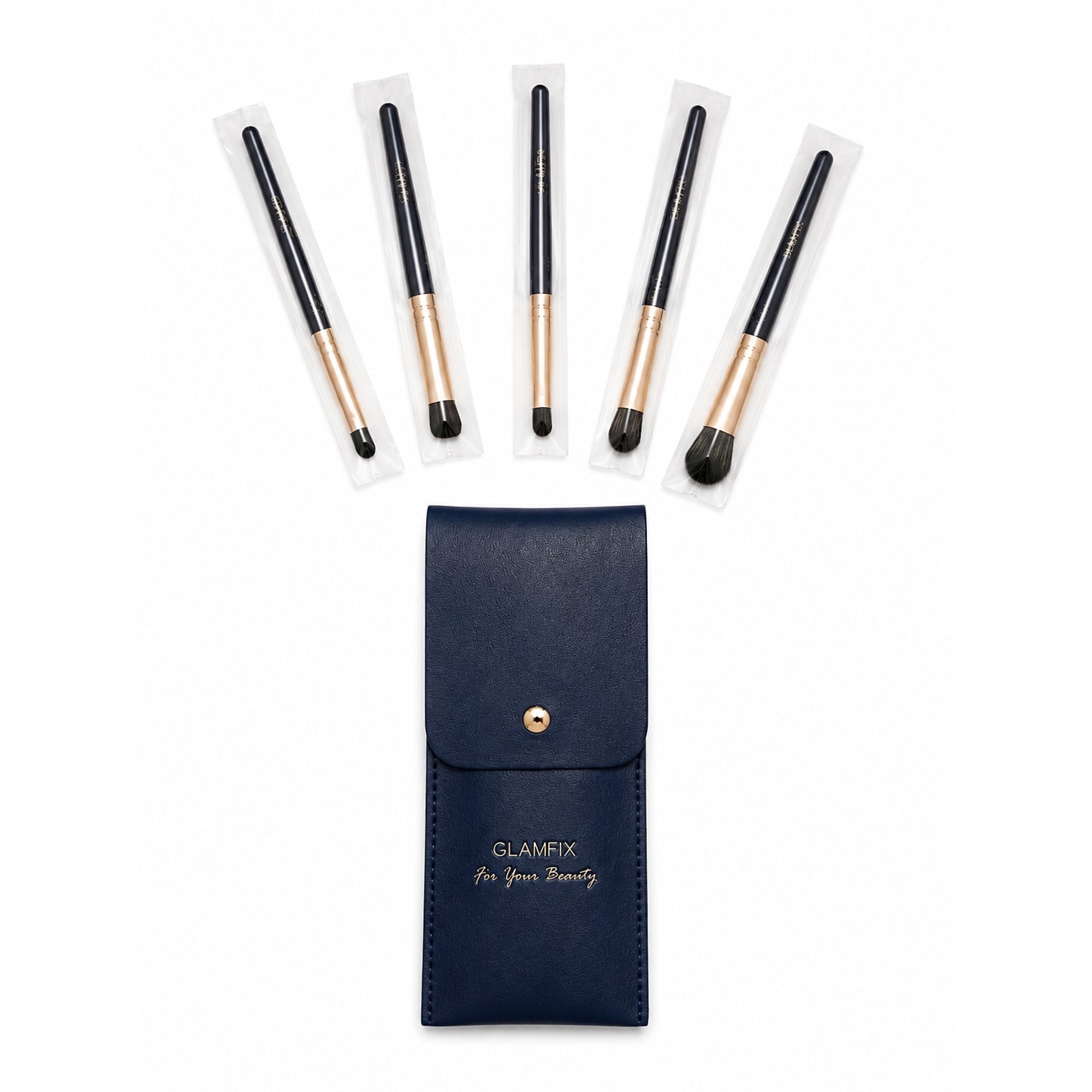GLAMFIX 5-Piece Travel Makeup Brush Set with Premium Carry Case Pakistan