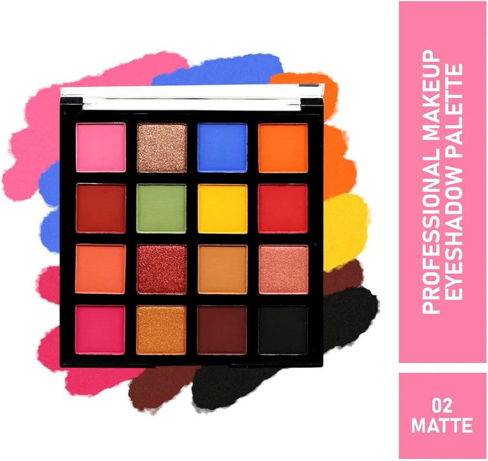 Half N' Half Professional 16 Colors Eyeshadow Palette – Stunning Glam in Every Shade - Lotshop.pk