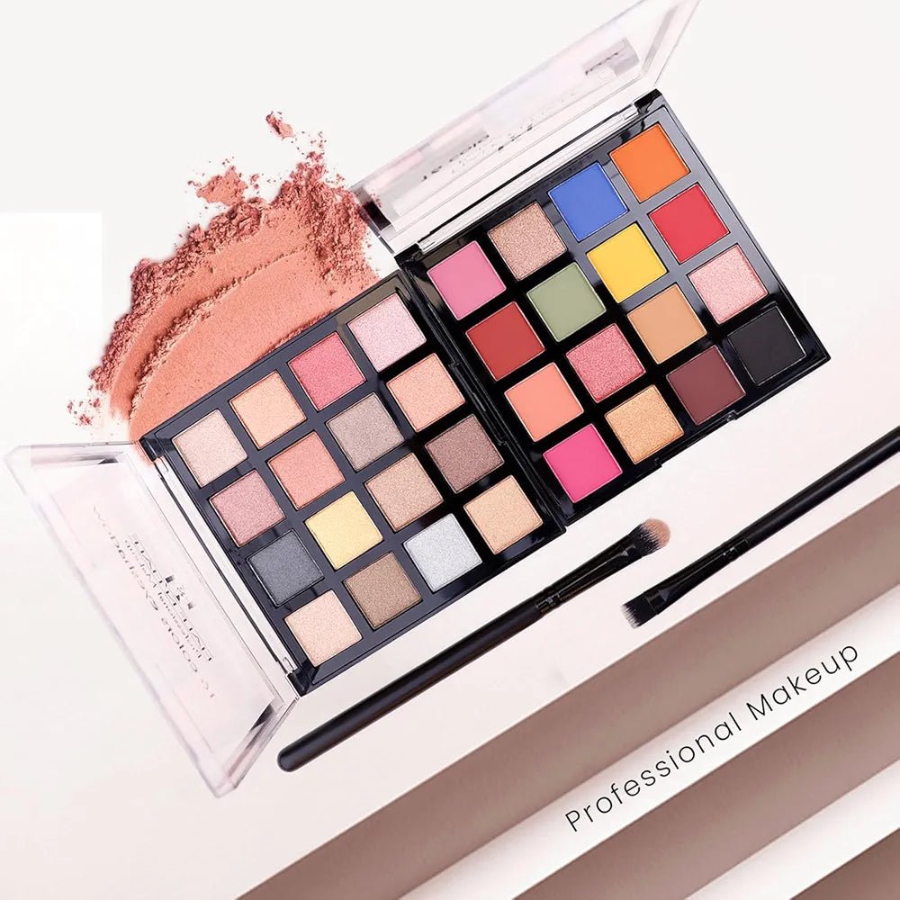 Half N' Half Professional Makeup 16 Colors Eyeshadow Palette - Lotshop.pk