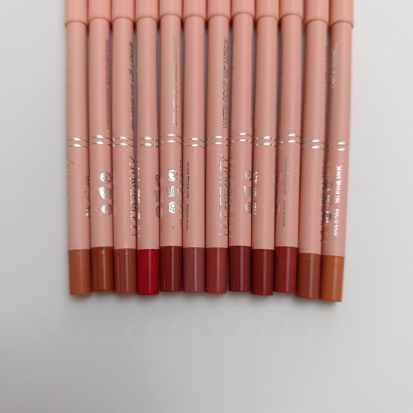 Huda Beauty 12 - Color Lip Liner Set – Waterproof, Long - Lasting & Highly Pigmented 🎨💄 - Lotshop.pk