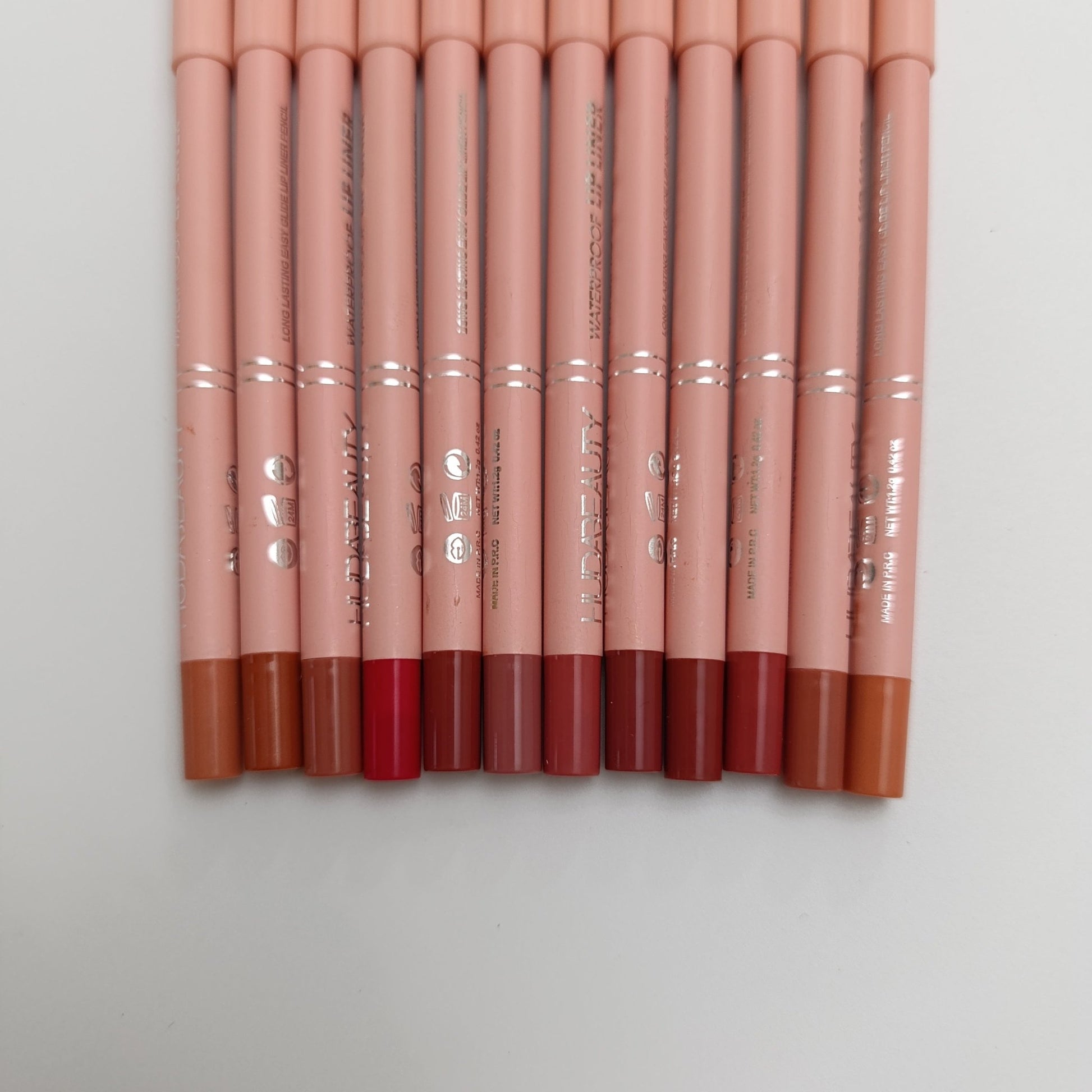 Huda Beauty 12 - Color Lip Liner Set – Waterproof, Long - Lasting & Highly Pigmented 🎨💄 - Lotshop.pk