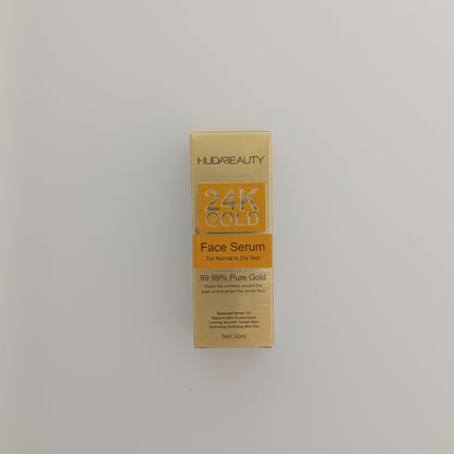 Huda Beauty 24K Gold Face Serum – Pure Gold Anti - Aging & Brightening Serum (30ml) - Lotshop.pk