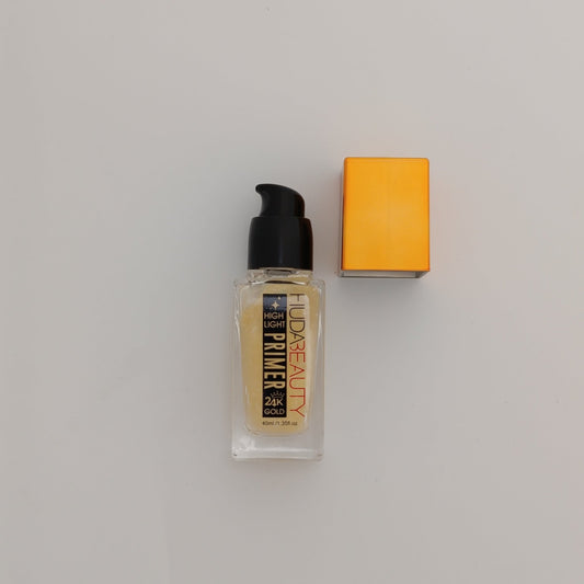Huda Beauty 24K Gold Highlight Primer – Radiant Glow & Long - Lasting Makeup (40ml) - Lotshop.pk