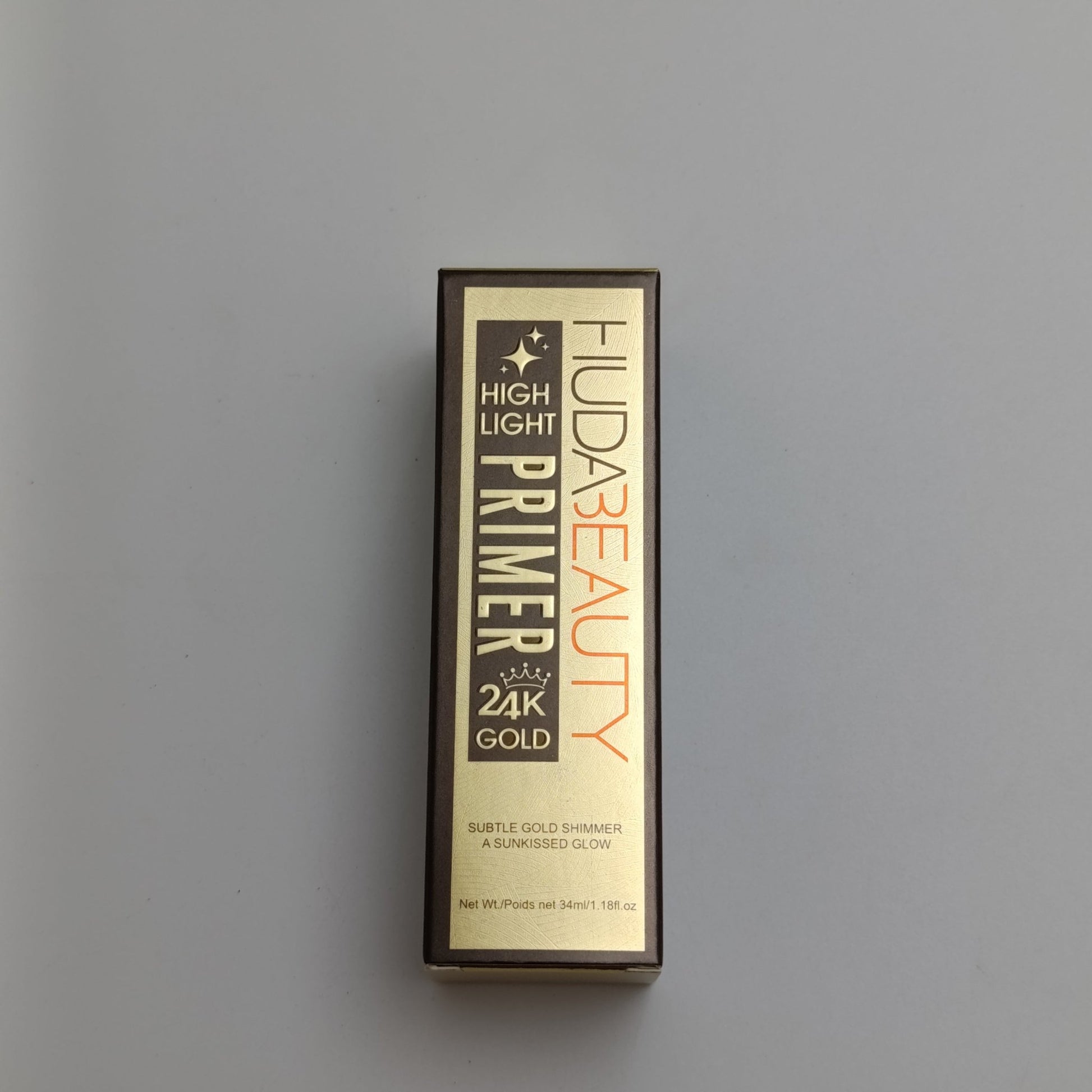 Huda Beauty 24K Gold Highlight Primer – Radiant Glow & Long - Lasting Makeup (40ml) - Lotshop.pk