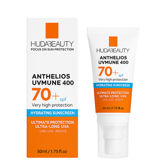 Huda Beauty Anthelios UVMUNE 400 Hydrating Sunscreen SPF 70+ – Very High Protection (50ml) - Lotshop.pk