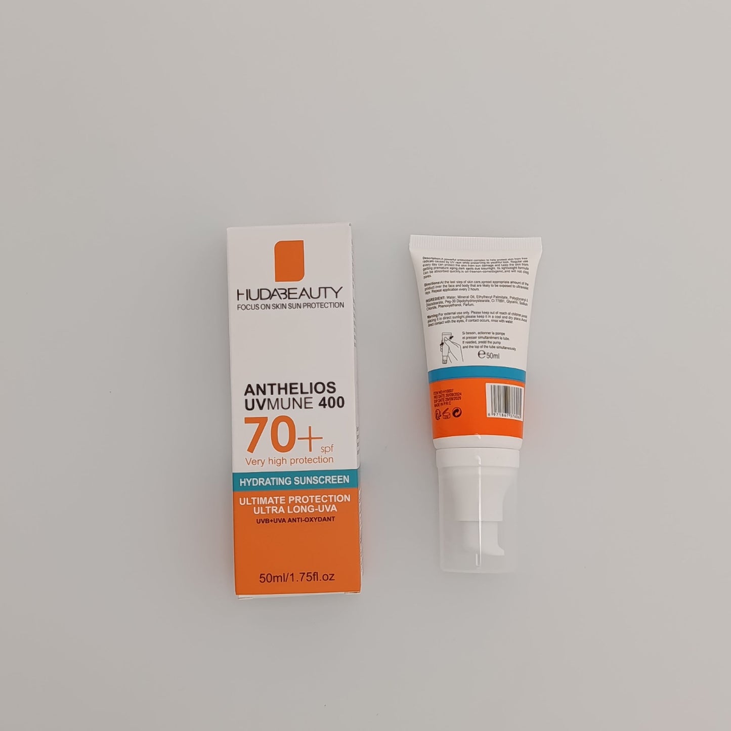 Huda Beauty Anthelios UVMUNE 400 Hydrating Sunscreen SPF 70+ – Very High Protection (50ml) - Lotshop.pk