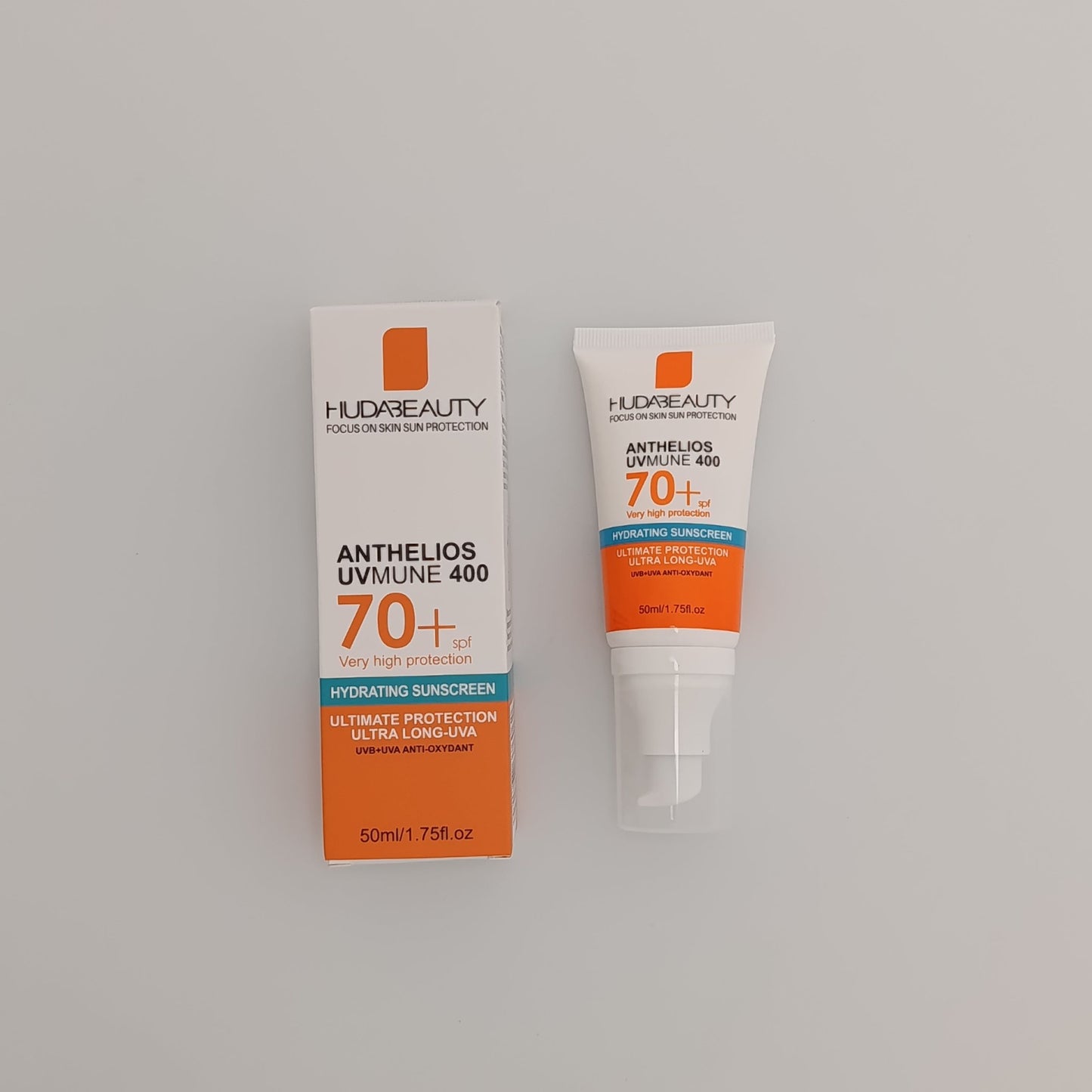 Huda Beauty Anthelios UVMUNE 400 Hydrating Sunscreen SPF 70+ – Very High Protection (50ml) - Lotshop.pk