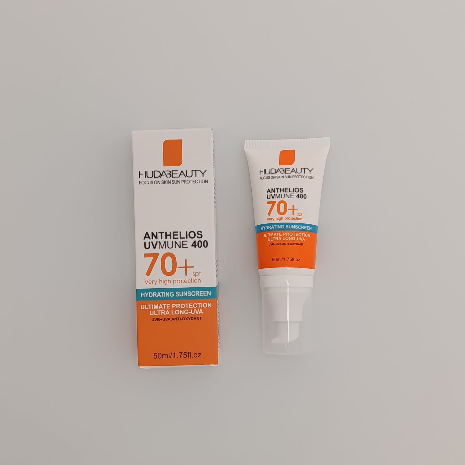 Huda Beauty Anthelios UVMUNE 400 Hydrating Sunscreen SPF 70+ – Very High Protection (50ml) - Lotshop.pk