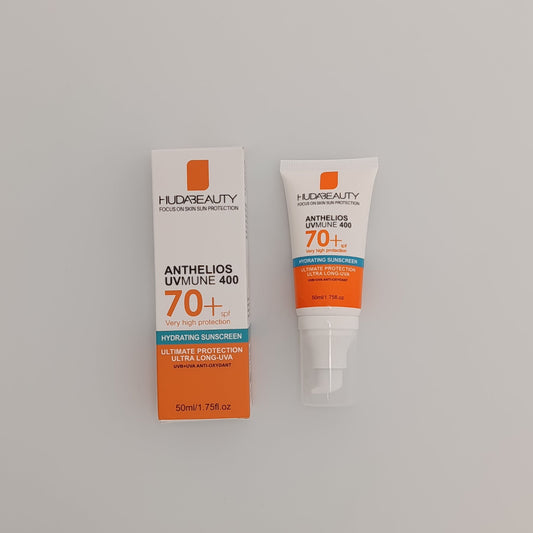 Huda Beauty Anthelios UVMUNE 400 Hydrating Sunscreen SPF 70+ – Very High Protection (50ml) - Lotshop.pk