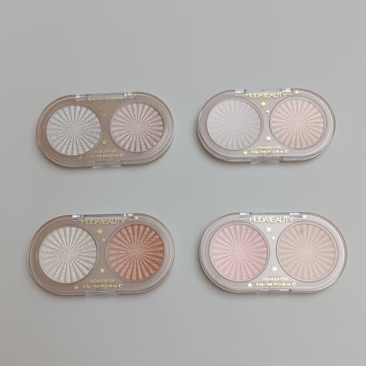 Huda Beauty Elegant Gold Highlighter Duo – Ultra Glow, Long - Lasting - Lotshop.pk
