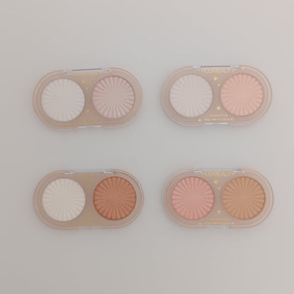 Huda Beauty Elegant Gold Highlighter Duo – Ultra Glow, Long - Lasting - Lotshop.pk