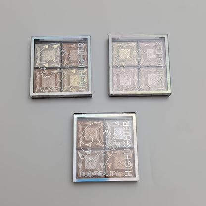 Huda Beauty Highlighter Palette – 4 in 1 Glow Kit ✨ Radiant & Long - Lasting Shine - Lotshop.pk
