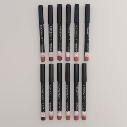 Huda Beauty Lipstick Pencil – Long - Lasting Precise Lip Liner (12 Shades) - Lotshop.pk