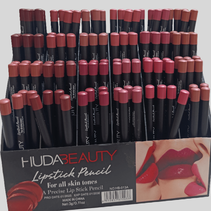 Huda Beauty Lipstick Pencil – Long - Lasting Precise Lip Liner (12 Shades) - Lotshop.pk