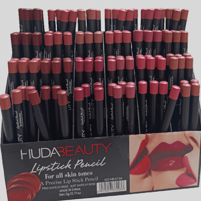 Huda Beauty Lipstick Pencil – Long - Lasting Precise Lip Liner (12 Shades) - Lotshop.pk