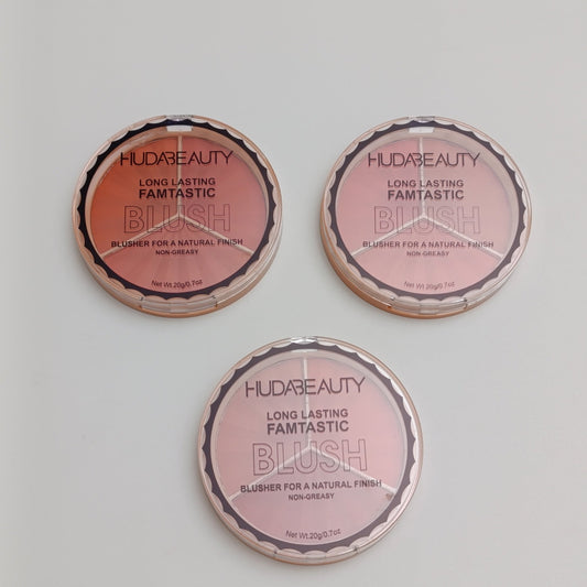 Huda Beauty Long Lasting Famtastic Blush – 3 - in - 1 Natural Finish - Lotshop.pk