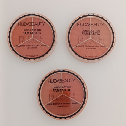 Huda Beauty Long Lasting Famtastic Blush – 3 in 1 Natural Finish