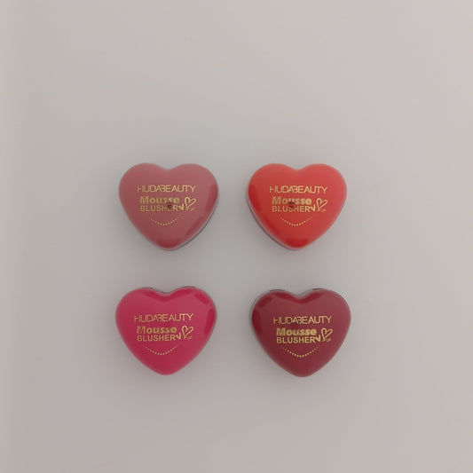 Huda Beauty Mousse Blusher – 4 Shades | Heart - Shaped Long - Lasting Blush - Lotshop.pk