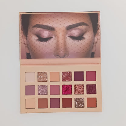 Huda Beauty New NUDE Eyeshadow Palette – 18 Shades of Mattes, Shimmers & Glitters - Lotshop.pk