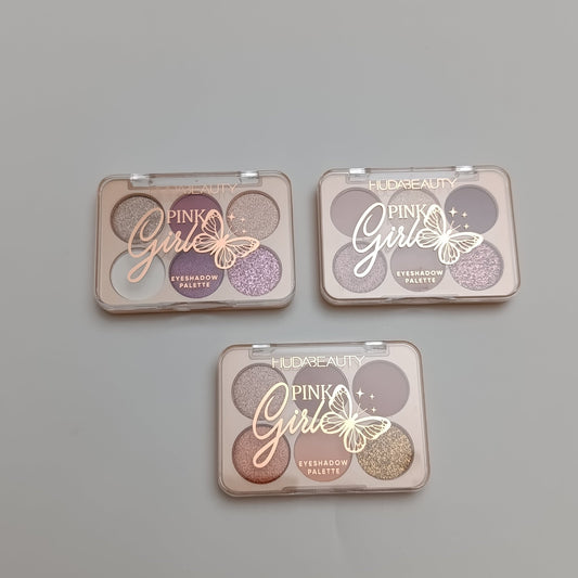 Huda Beauty Pink Girl 6 - Color Eyeshadow Palette – Matte & Shimmer Shades - Lotshop.pk
