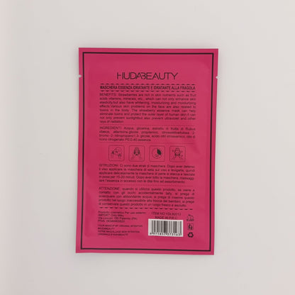 Huda Beauty Strawberry Essence Facial Mask – Hydrating, Whitening & Anti - Wrinkle (10 Pcs Pack) - Lotshop.pk