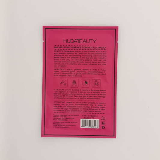 Huda Beauty Facial Mask with Strawberry Essence – Hydrating & Whitening Formula