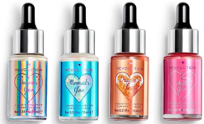 I Heart Revolution Liquid Highlighter Illuminator - Glow Enhancing Drops for Radiant Skin - Lotshop.pk