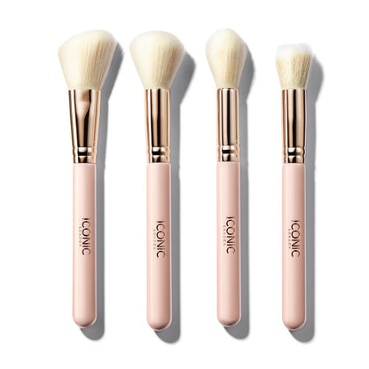 ICONIC London Luxe 4 - Piece Face Brush Set - Lotshop.pk