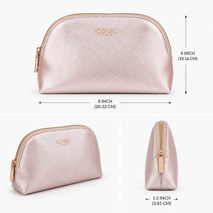 Iconic London Makeup Bag – Rose Gold Cosmetic Pouch Buy Online