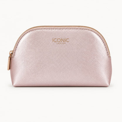 Buy Iconic London Makeup Bag – Rose Gold Cosmetic Pouch at Lotshop.pk
