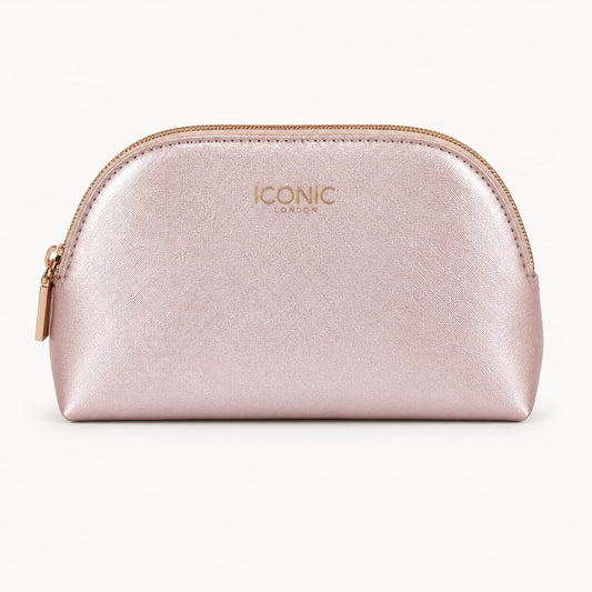 Buy Iconic London Makeup Bag – Rose Gold Cosmetic Pouch at Lotshop.pk