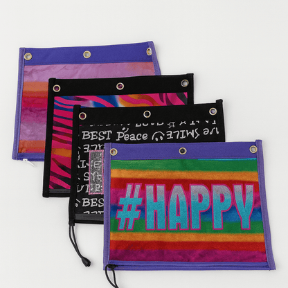 Jot 3 Ring Binder Pencil Pouch – Durable, Convenient, and Stylish Storage Pouch - Lotshop.pk