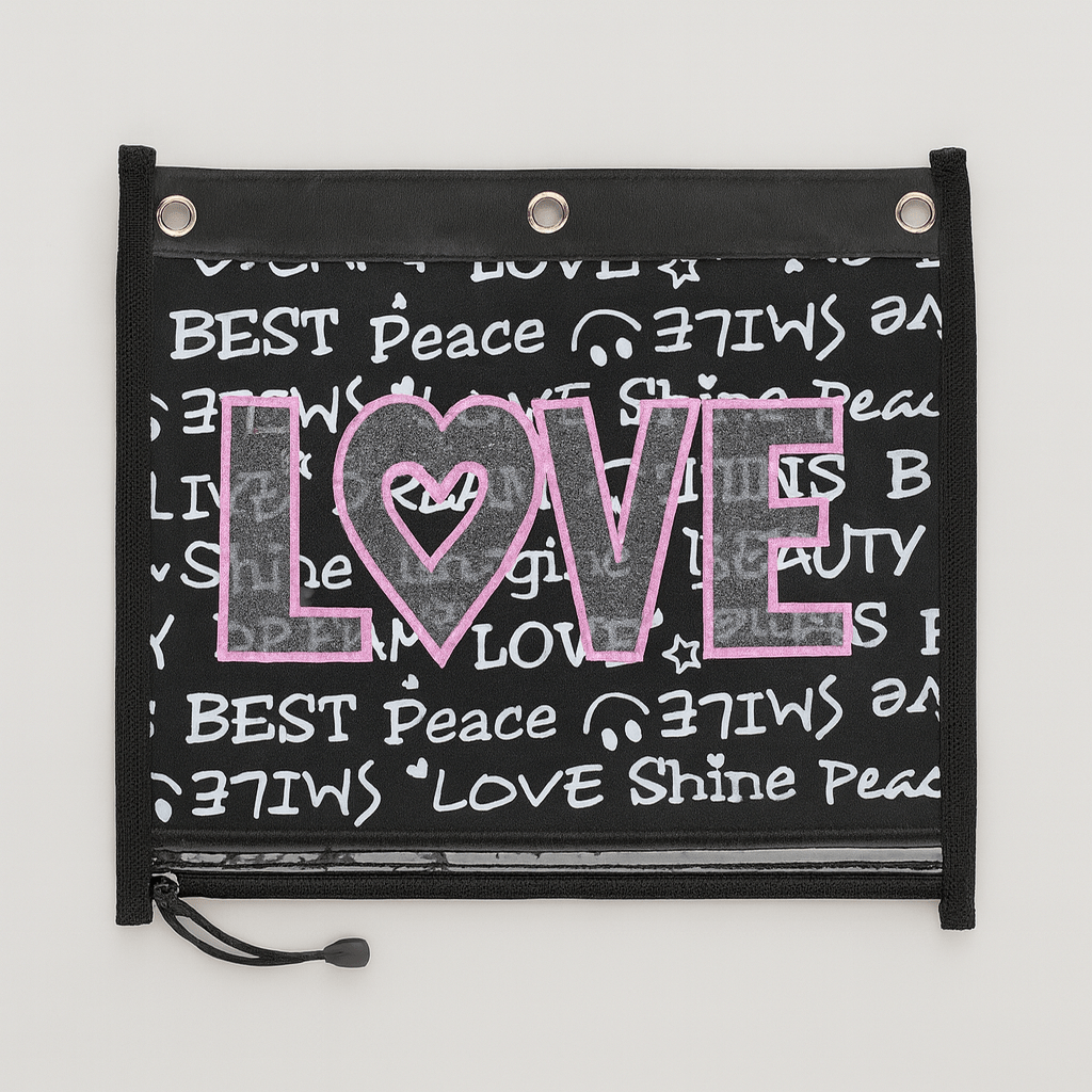 Jot 3 Ring Binder Pencil Pouch – Durable, Convenient, and Stylish Storage Pouch - Lotshop.pk