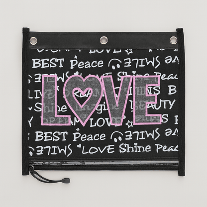 Jot 3 Ring Binder Pencil Pouch – Durable, Convenient, and Stylish Storage Pouch - Lotshop.pk