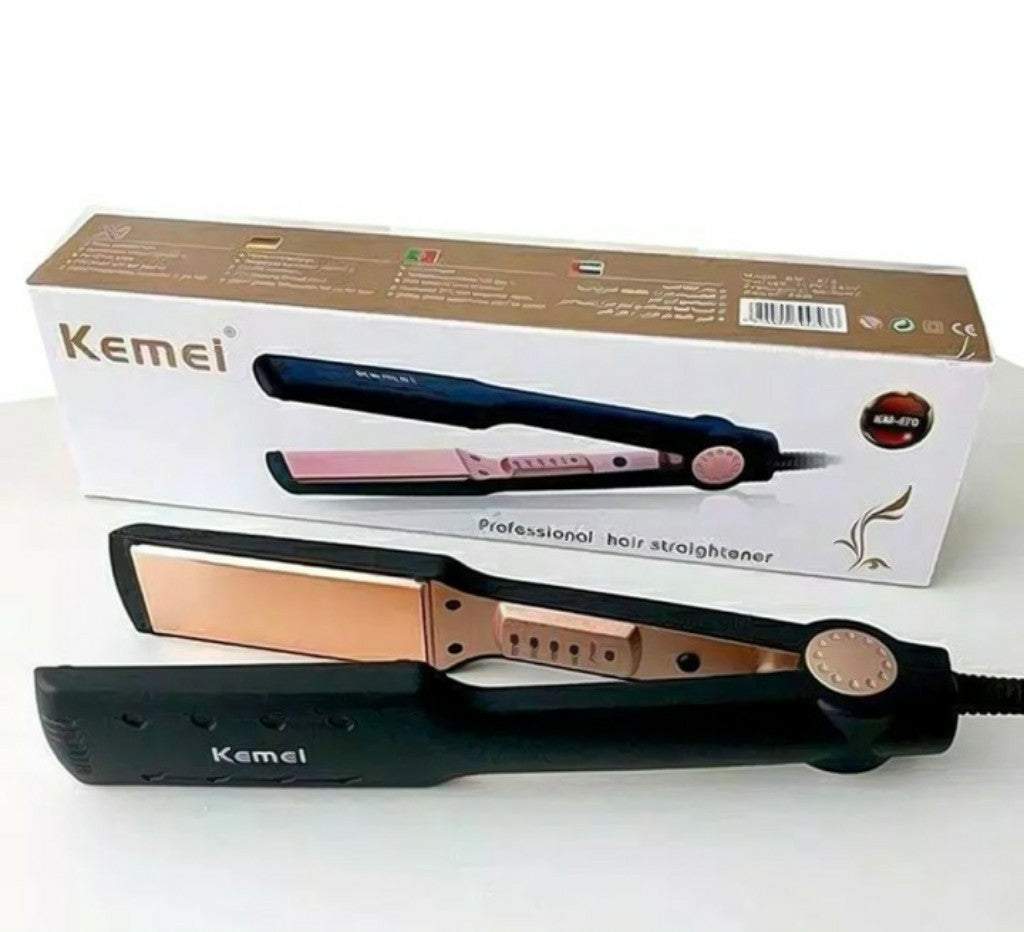 Kemei KM - 470 Professional Hair Straightener – Smooth, Sleek & Salon - Style Results | lotshop.pk.pk - Lotshop.pk