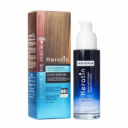 KERATIN MOISTURIZING & SMOOTH HAIR SERUM 80ML at Lotshop.pk